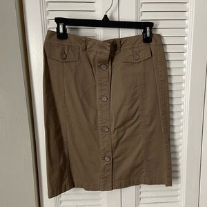 Tan / Khaki Button Skirt